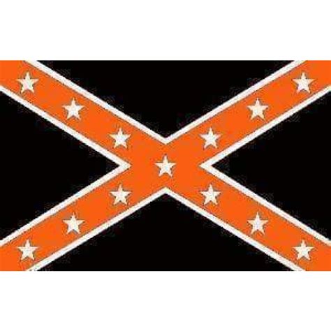 Rebel Orange And Black Flag 3 X 5 Ft Standard