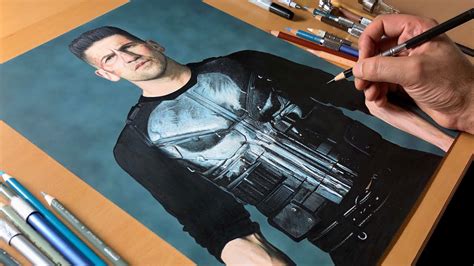 Drawing The Punisher Jon Bernthal Timelapse Artology Youtube
