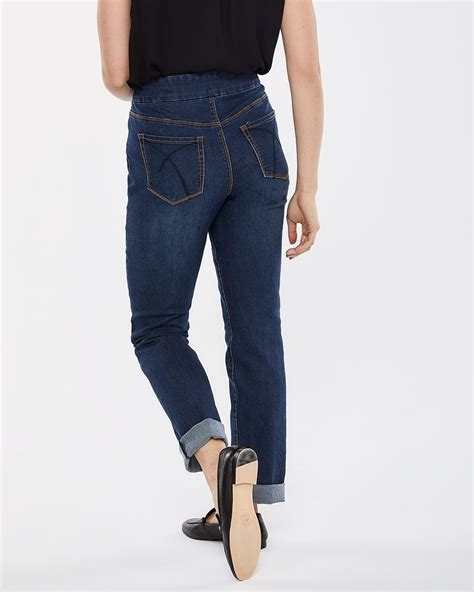 Straight Leg Pull On Jeans The Original Comfort Petite Petite