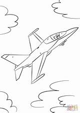 Coloring Pages Jet Fighter Air Force Drawing Military Thunderbirds Jets Printable Color Kids Drawings sketch template