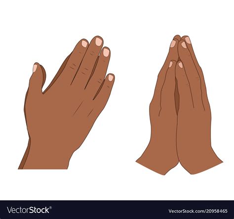 Human Hands Folded In Prayer Royalty Free Vector Image
