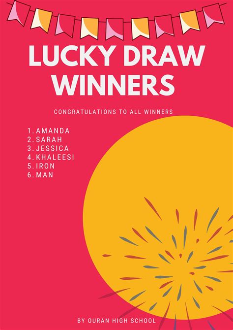 Canva Lucky Draw Poster Template Etsy