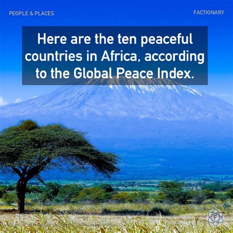 Here Are The Ten Most Peaceful Countries In Africa According To The