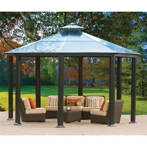 The roof structure is considerably slanted you can choose from a wide range pergola pitched roof designs based on factors like available space, local building regulations and requirements. High Quality Metal Gazebos #2 Aluminum Roof Gazebo Costco ...