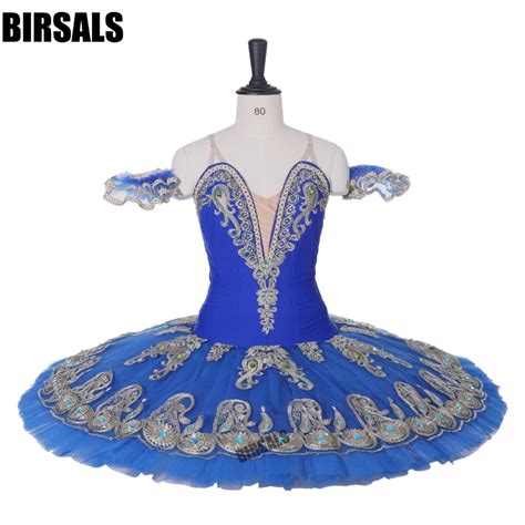 Adults Professional Ballet Blue Bird Tutus With Gold Raymanda Ballet
