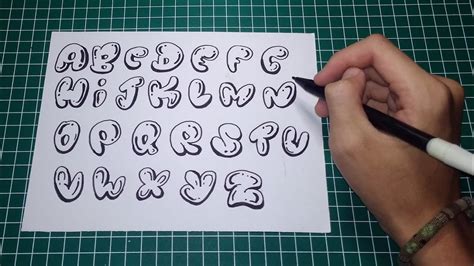 How To Draw Bubble Letters Easy Graffiti Style Lettering Writing Images And Photos Finder