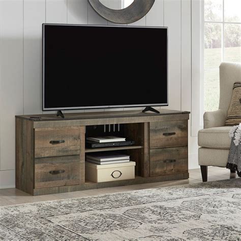 Trinell Large Tv Stand Signature Design Furniture Cart