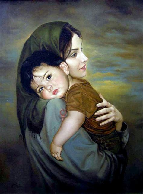 Pin By Tarek Zein Hassan On Tarek Mother And Child Painting Mother