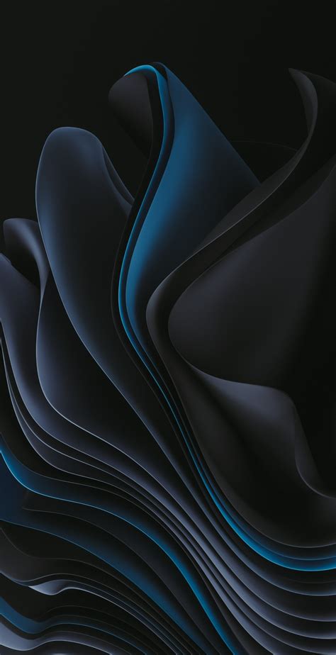 1312x2560 Windows 11 4k Black Blue Art 1312x2560 Resolution Wallpaper