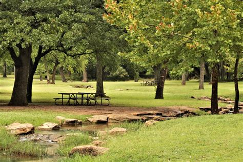 Peaceful Picnic Area With Creek Free Stock Photo Public Domain Pictures