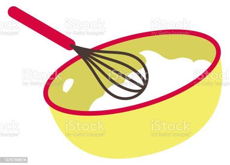 One Whisk And One Mixing Bowl Stock Illustration Download Image Now