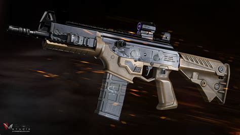 Artstation Pms Naok56 Assault Rifle Resources