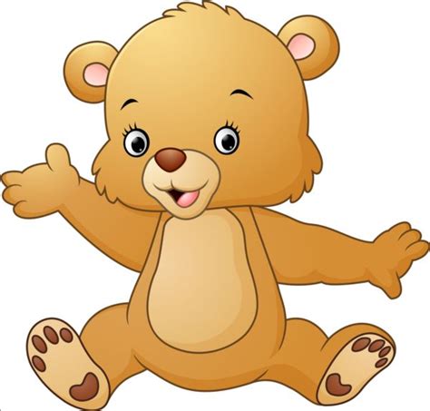 Cute Teddy Bear Vector Illustration 07 Vector Animal Free Download