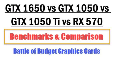 Well, finally, the gtx 1650 ti was released to the world and we have something to write about. GTX 1650 vs RX 570 vs GTX 1050 vs GTX 1050 Ti Comparison