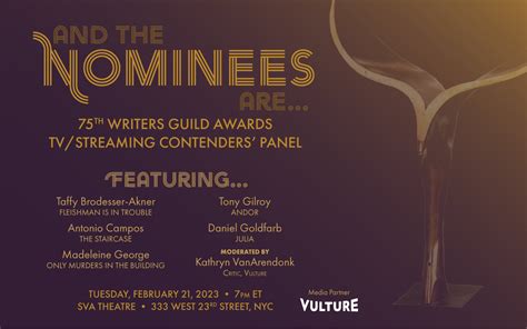 and the nominees are writers guild awards tv new media contenders panel writers guild of