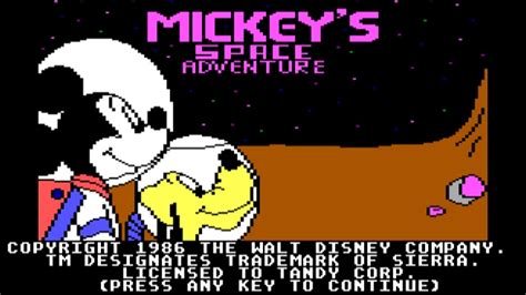 Mickeys Space Adventure Intro 1986 Youtube