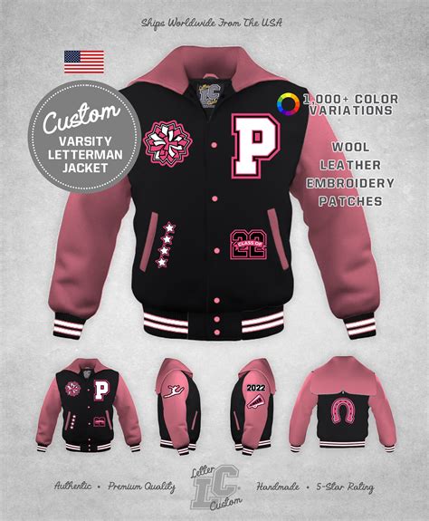 Personalized Cheerleading Varsity Jacket Cheer Team Varsity Jacket