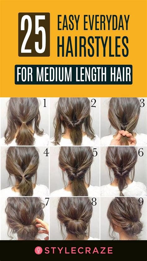 Recommendation Quick And Easy Step By Hairstyles For Medium Hair