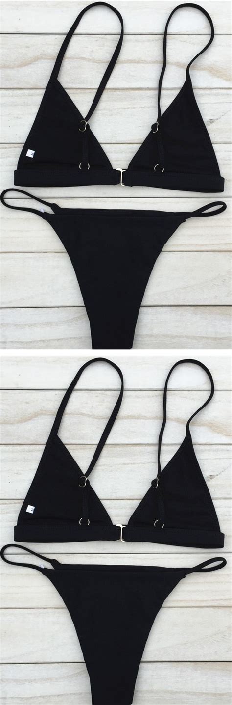 Captivating Black Triangle Bikini Set Bikinis Tan Through Bikini Hot Sex Picture