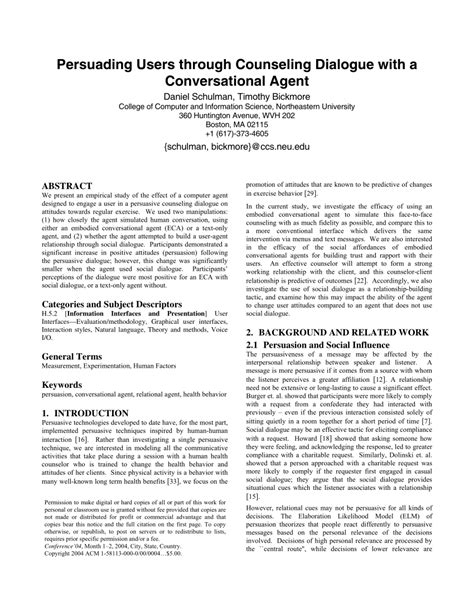 Pdf Persuading Users Through Counseling Dialogue With A