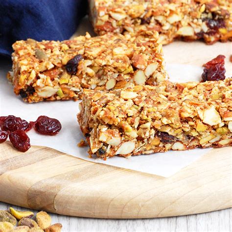 Let cool a little and remove from the baking dish. Crunchy Cherry Pistachio Paleo Granola Bars - Paleo Grubs