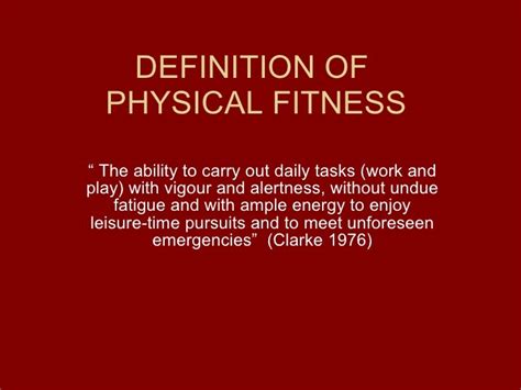 Definitions Of Fitness