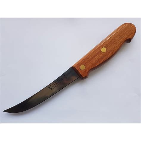 Victory Curved Boning Knife 15 Cm Carbon Steel Timber Handle