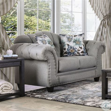 Cardi's is conveniently located for living room furniture shoppers in Furniture of America | SM5212 Glynneath Gray Living Room Set