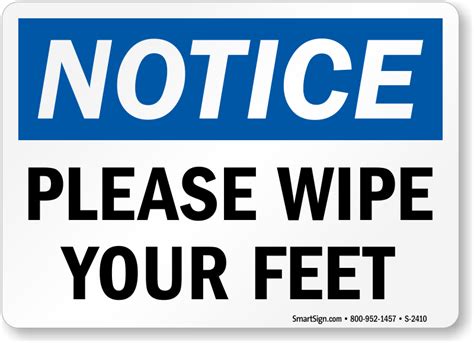 Wipe Your Feet Signs