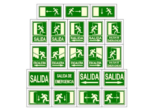 Señales de evacuación en AutoCAD Descargar CAD 60 67 KB Bibliocad