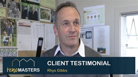Renomasters Registered Master Builders Rhys Gibbs Testimonial Youtube