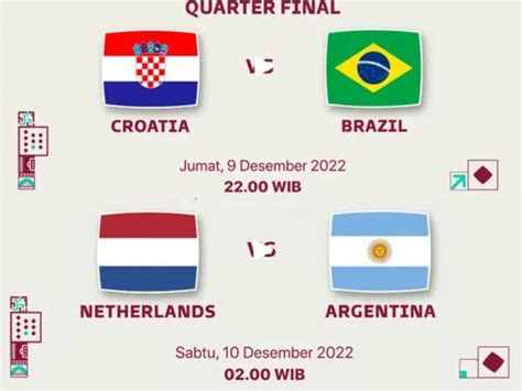 Pertandingan Kroasia Vs Brasil 9 Desember Mulai Jam Berapa Dan Dimana