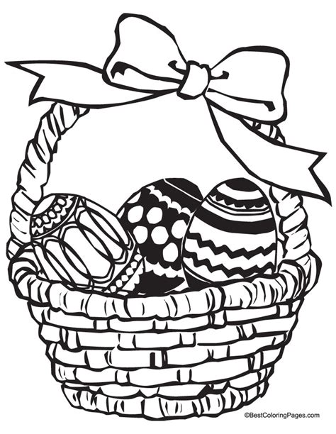 coloring pages  easter baskets