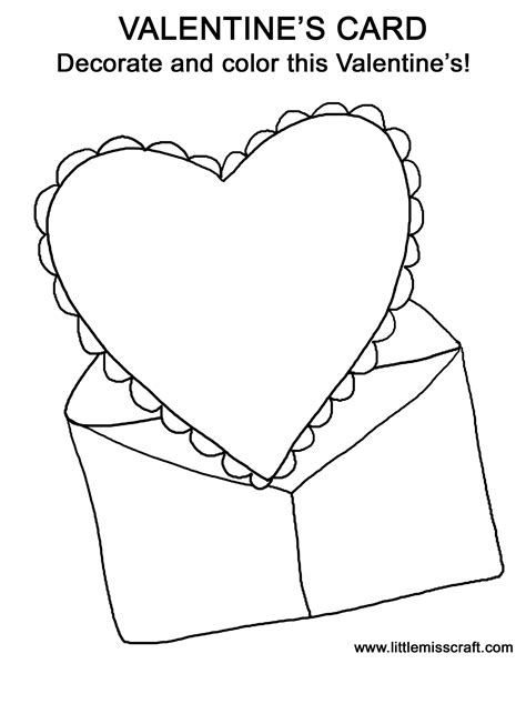 Valentines Cards Printable To Color