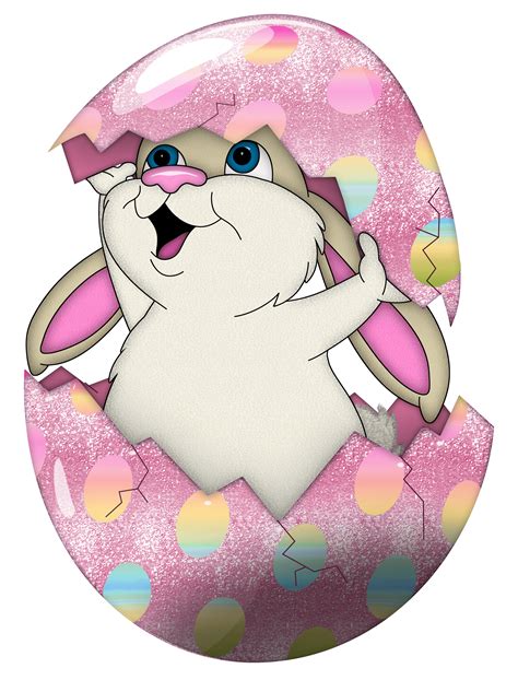 Easter Cute Bunny In Egg Transparent PNG Clipart