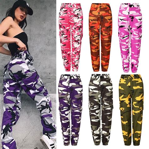 best quality ladies casual fashion camouflage camo long pants womens trousers at cheap price
