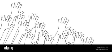 Eps Vector Illustration Of Many Different Gray Colored People Stretch Their Hands Up Symbolizing
