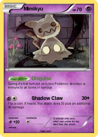Check spelling or type a new query. Pokémon Mimikyu 40 40 - Disguise - My Pokemon Card