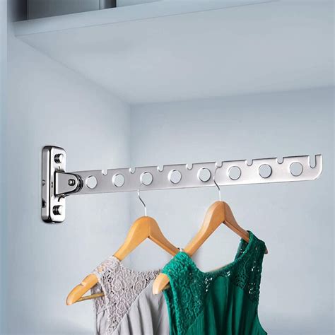 Gooddoghousehold Wall Mount Clothes Hanger Rack Laundry Room Clothes
