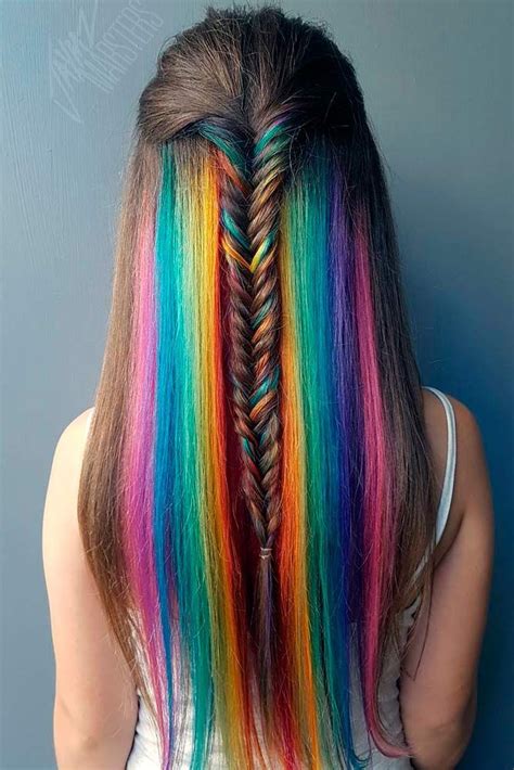 Mesmerizing Hidden Rainbow Hair Hair Styles