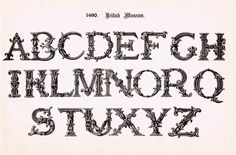 Free Antique Alphabet Printable Ornate Font Knick Of Time Vintage