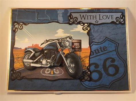 Items Similar To Men S Birthday Card Motorbike Route 66 On Etsy