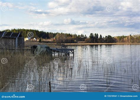 The Mooring On The Lake Stock Image Image Of Pier Forest 72570941