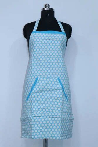 White Printed Cotton Cooking Apron Pure Manufactures For Kitchen Usage Size Free Size At Rs