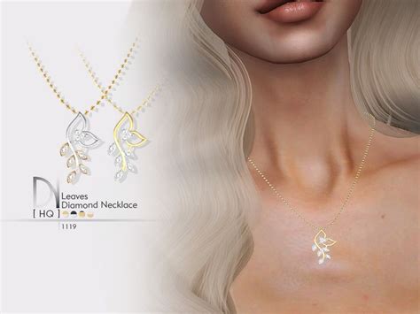 The Cc Kween • Darknighttsims Leaves Diamond Necklace Have 4 In