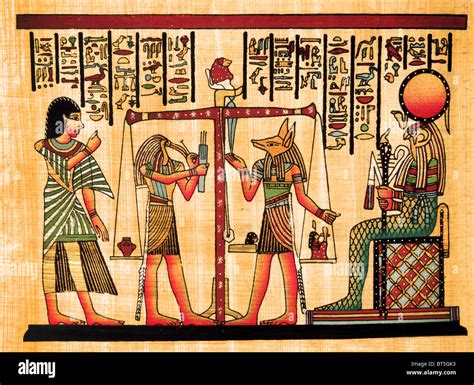 Antique Egyptian Papyrus And Hieroglyph Stock Photo Alamy