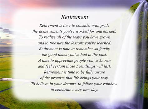 Retirement Poems Printable