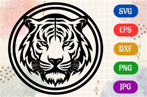 Tiger Silhouette Svg Eps Dxf Vector Graphic By Creative Oasis