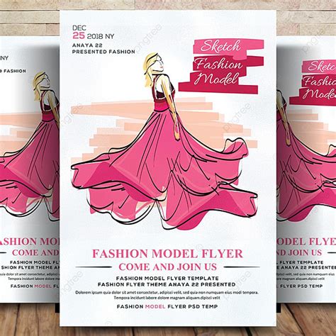 Fashion Top Model Flyer Template Download On Pngtree