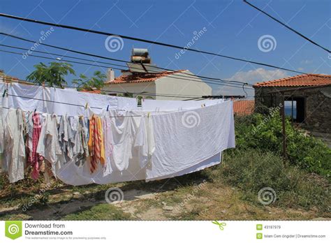 Aegean Area Tenedos Island Art At The Shops Houses Stock Image